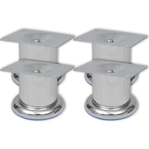 vidaXL Sofa Legs 8 pcs. Round Chrome 60 mm