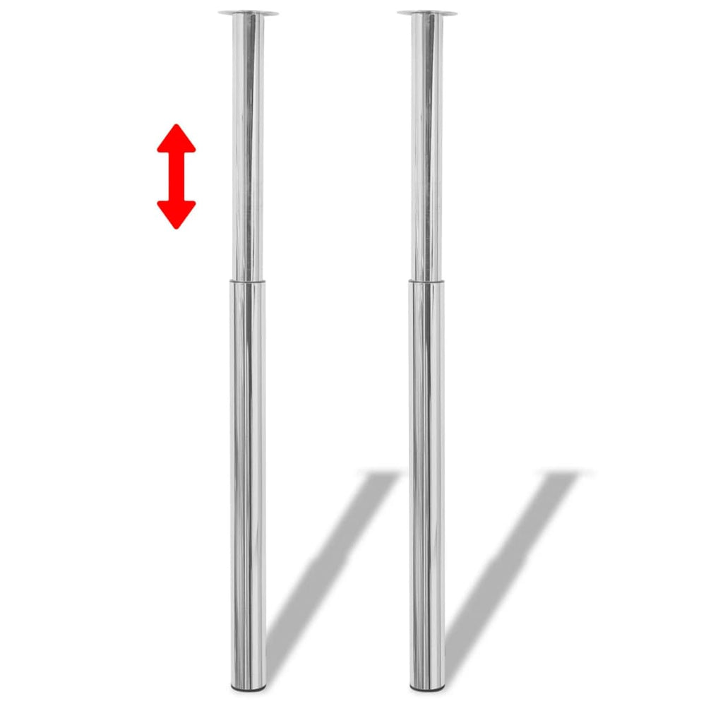 vidaXL Telescopic Table Legs 4 pcs. Chrome 710 - 1100 mm