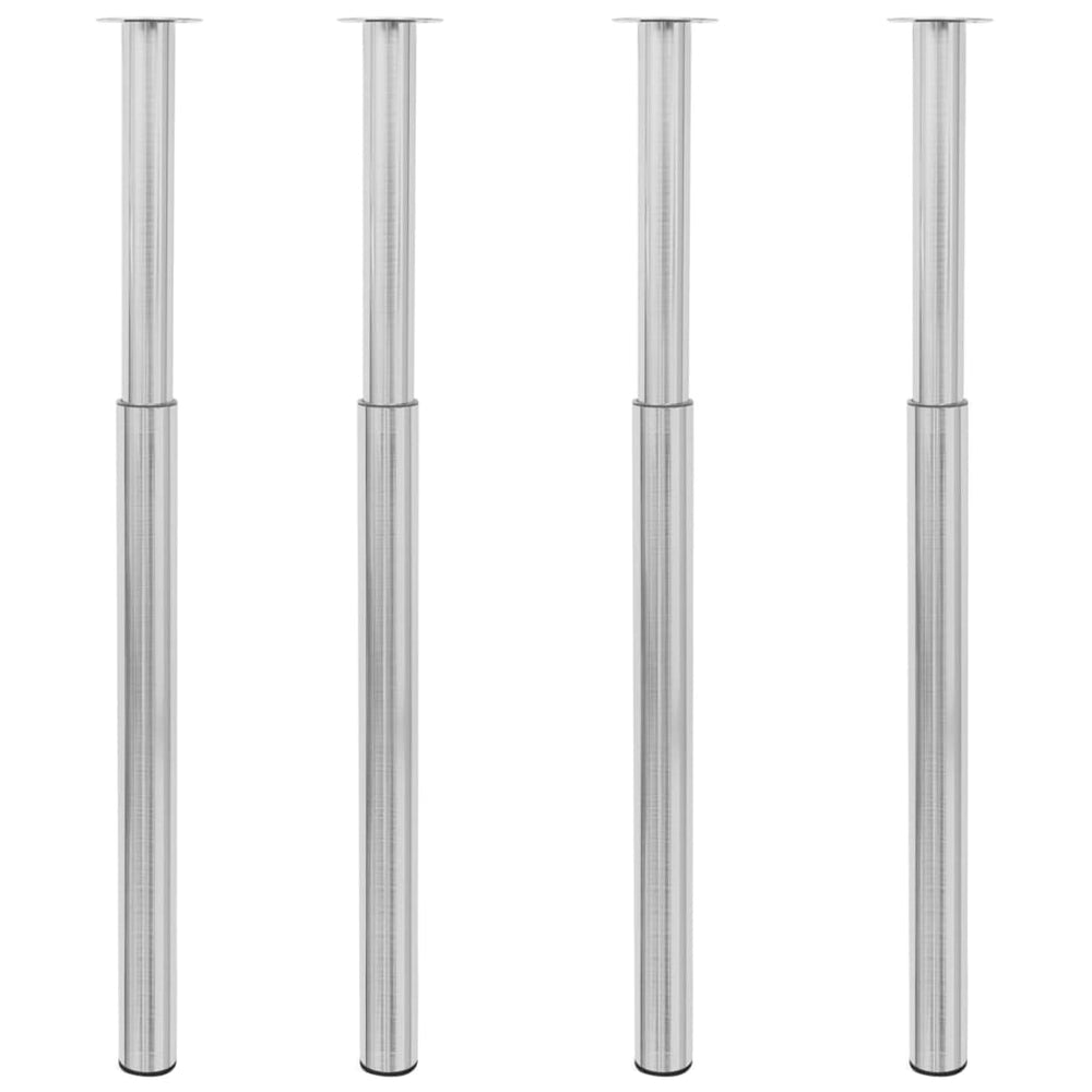 vidaXL Telescopic Table Legs 4 pcs Stainless Steel 710-1100 mm