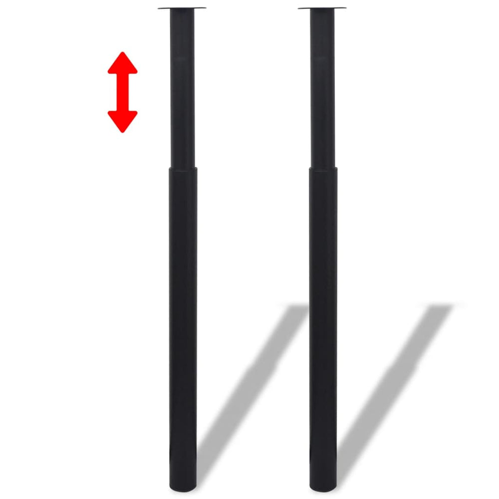 vidaXL Telescopic Table Legs 4 pcs. Black 710 - 1100 mm