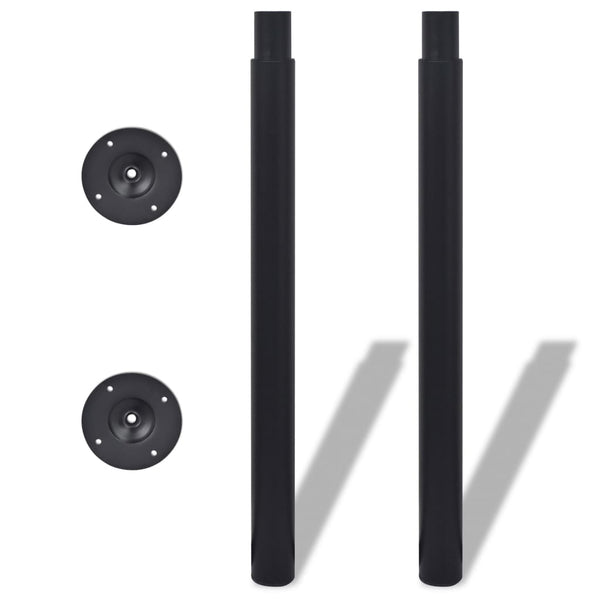 vidaXL Telescopic Table Legs 4 pcs. Black 710 - 1100 mm