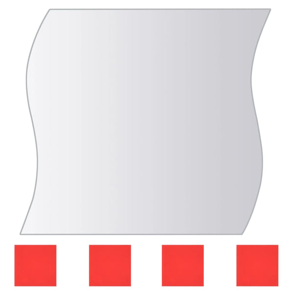 vidaXL 16-Piece Mirror Tile Set Various Shapes Glass