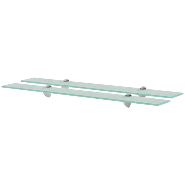 vidaXL Floating Shelves 2 pcs. Glass 80x10 cm 8 mm