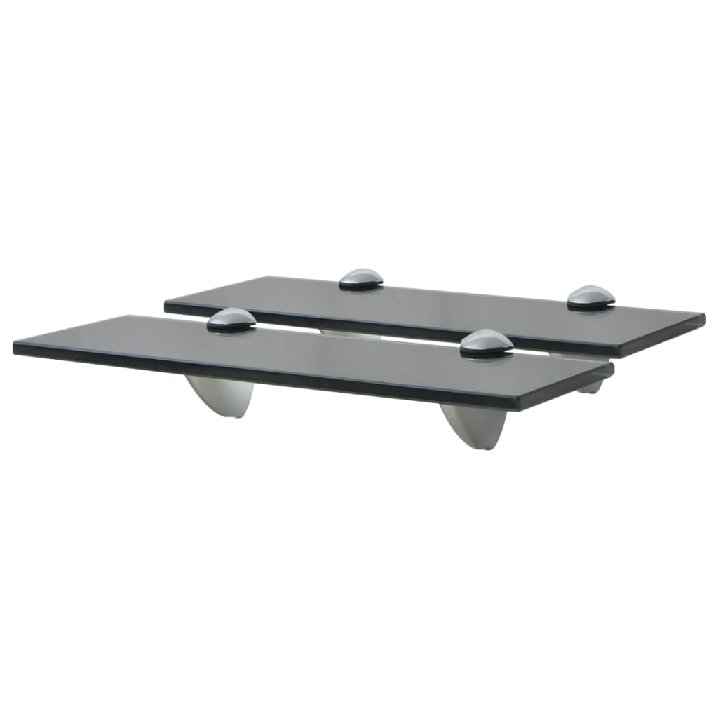 vidaXL Floating Shelves 2 pcs. Glass 30x10 cm 8 mm