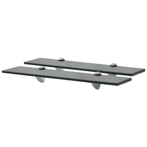 vidaXL Floating Shelves 2 pcs Glass 50x10 cm 8 mm