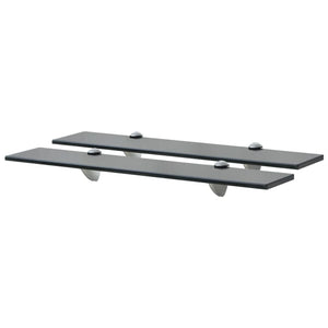 vidaXL Floating Shelves 2 pcs. Glass 60x10 cm 8 mm