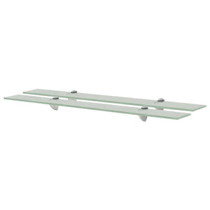 vidaXL Floating Shelves 2 pcs. Glass 80x10 cm 8 mm