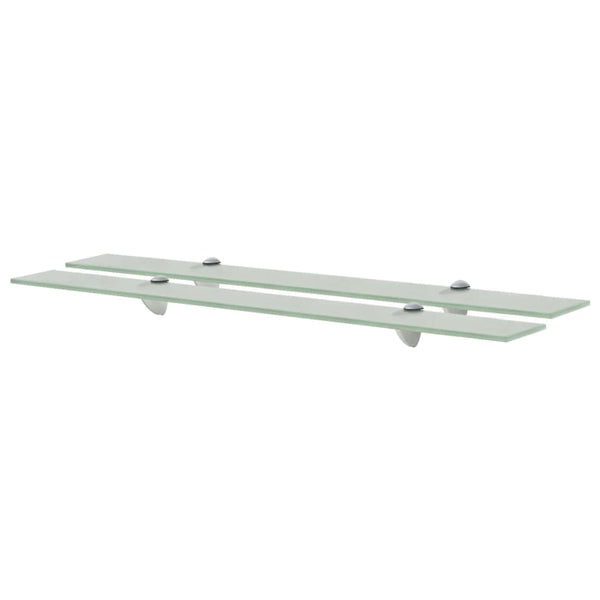 vidaXL Floating Shelves 2 pcs. Glass 80x10 cm 8 mm