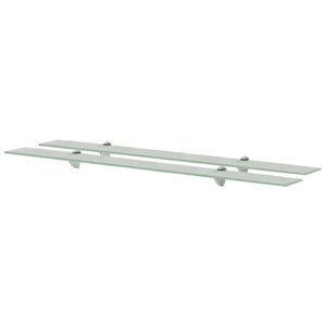 vidaXL Floating Shelves 2 pcs. Glass 100x10 cm 8 mm