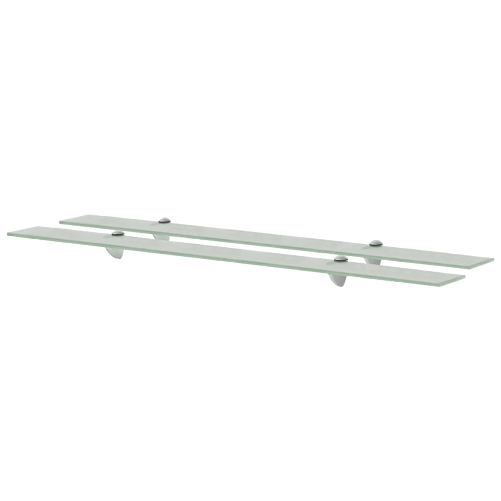 vidaXL Floating Shelves 2 pcs. Glass 100x10 cm 8 mm