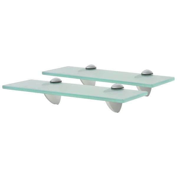 vidaXL Floating Shelves 2 pcs. Glass 30x20 cm 8 mm