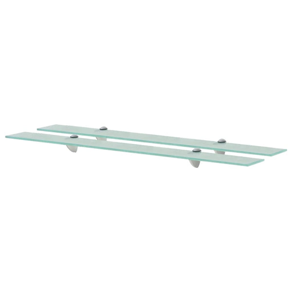 vidaXL Floating Shelves 2 pcs. Glass 90x20 cm 8 mm