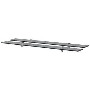 vidaXL Floating Shelves 2 pcs. Glass 100x20 cm 8 mm