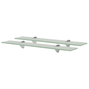 vidaXL Floating Shelves 2 pcs. Glass 60x20 cm 8 mm