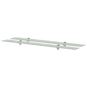 vidaXL Floating Shelves 2 pcs. Glass 100x20 cm 8 mm