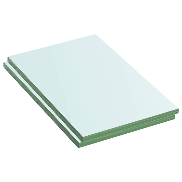 vidaXL Shelf Boards 2 pcs Glass Transparent 20x12 cm