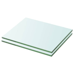 vidaXL Shelf Boards 2 pcs. Glass Transparent 20x20 cm