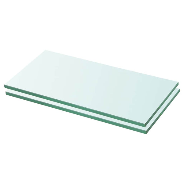 vidaXL Shelf Boards 2 pcs. Glass Transparent 20x30 cm