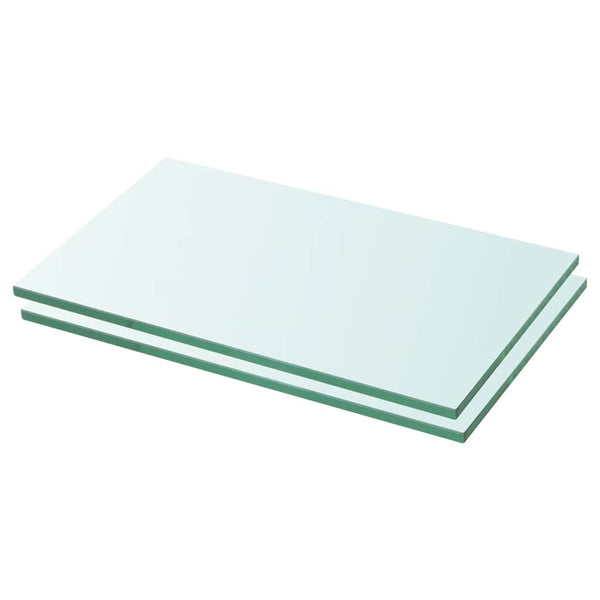 vidaXL Shelf Boards 2 pcs. Glass Transparent 30x12 cm