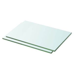 vidaXL Shelf Boards 2 pcs. Glass Transparent 30x15 cm