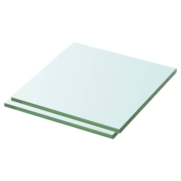 vidaXL Shelf Boards 2 pcs. Glass Transparent 30x30 cm