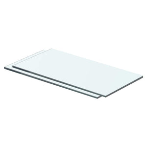 vidaXL Shelf Boards 2 pcs Glass Transparent 40x15 cm