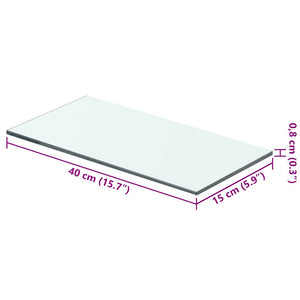 vidaXL Shelf Boards 2 pcs Glass Transparent 40x15 cm