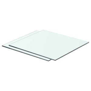 vidaXL Shelf Boards 2 pcs. Glass Transparent 40x30 cm