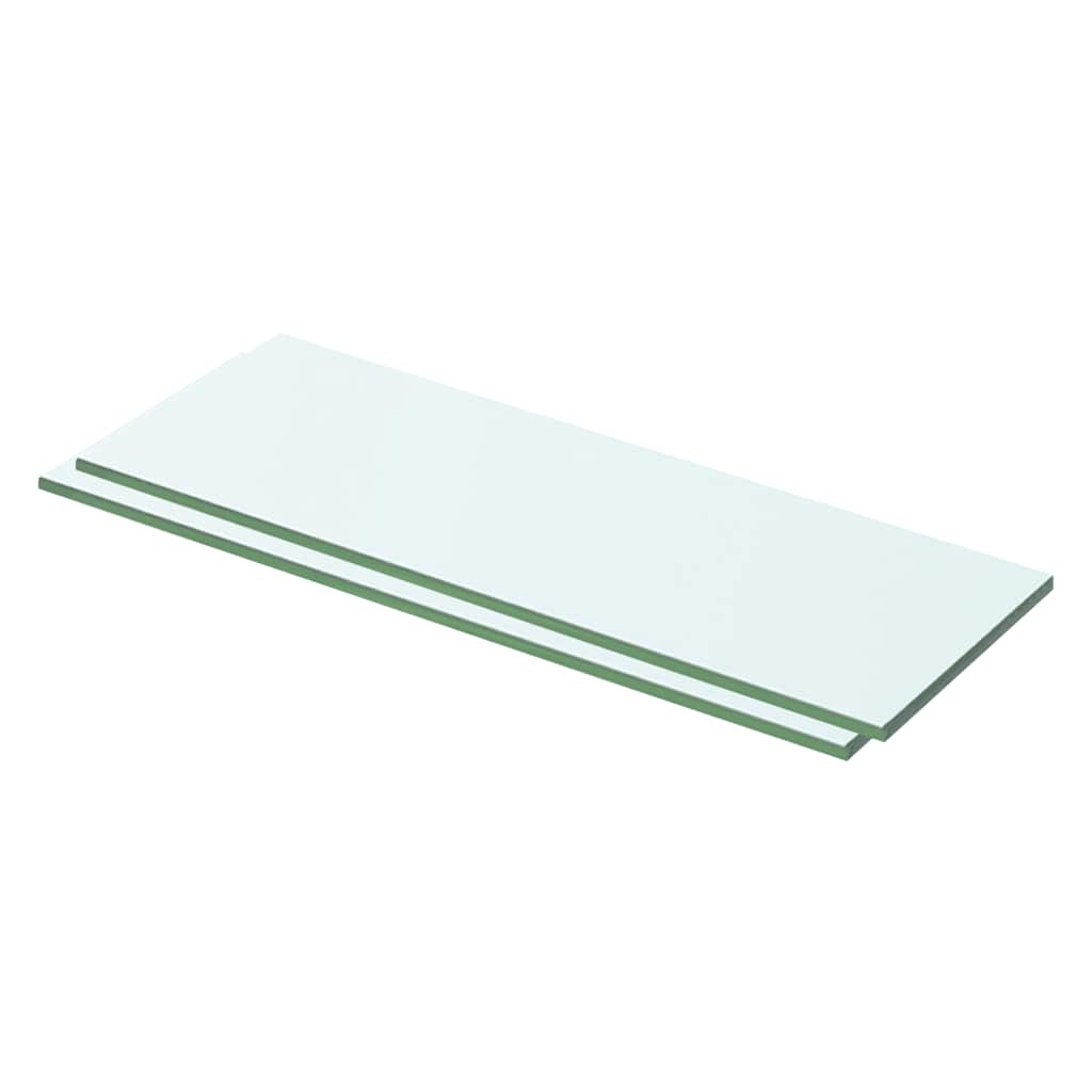 vidaXL Shelf Boards 2 pcs. Glass Transparent 50x12 cm