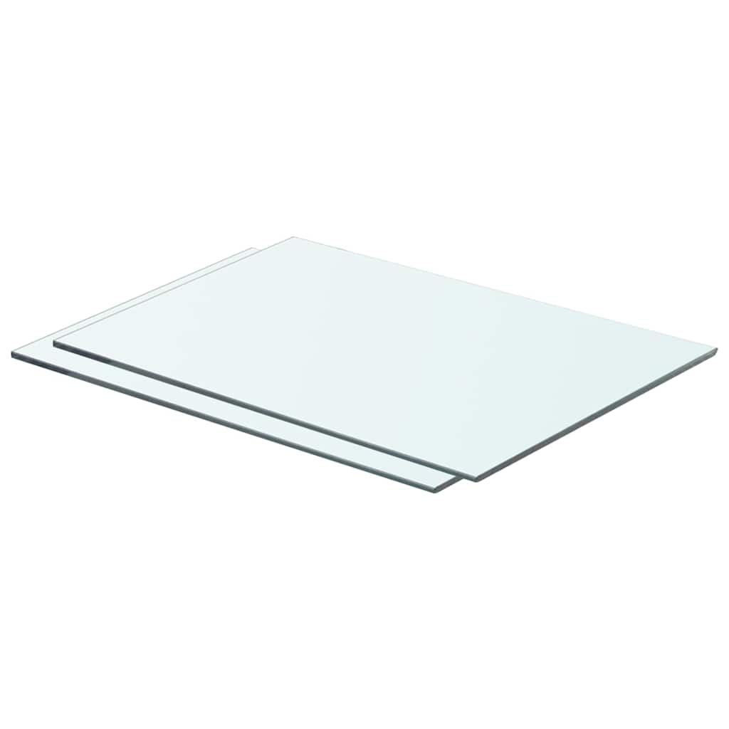 vidaXL Shelf Boards 2 pcs. Glass Transparent 50x30 cm