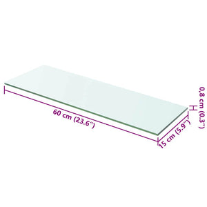 vidaXL Shelf Boards 2 pcs. Glass Transparent 60x15 cm