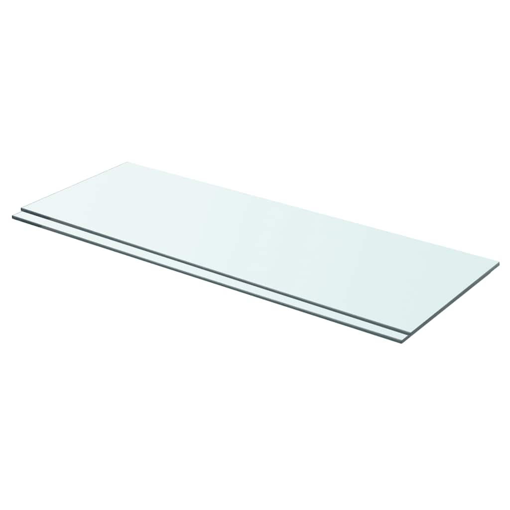 vidaXL Shelf Boards 2 pcs. Glass Transparent 70x25 cm