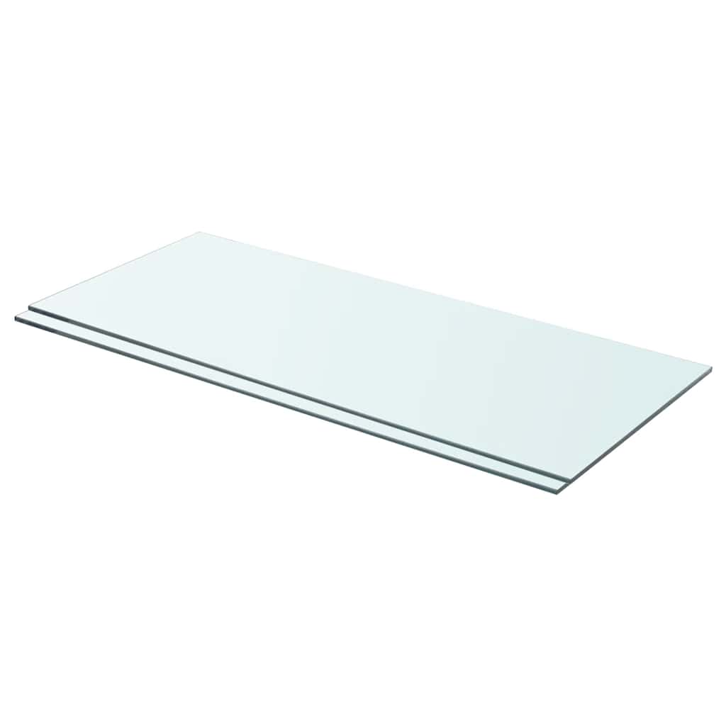 vidaXL Shelf Boards 2 pcs. Glass Transparent 70x30 cm