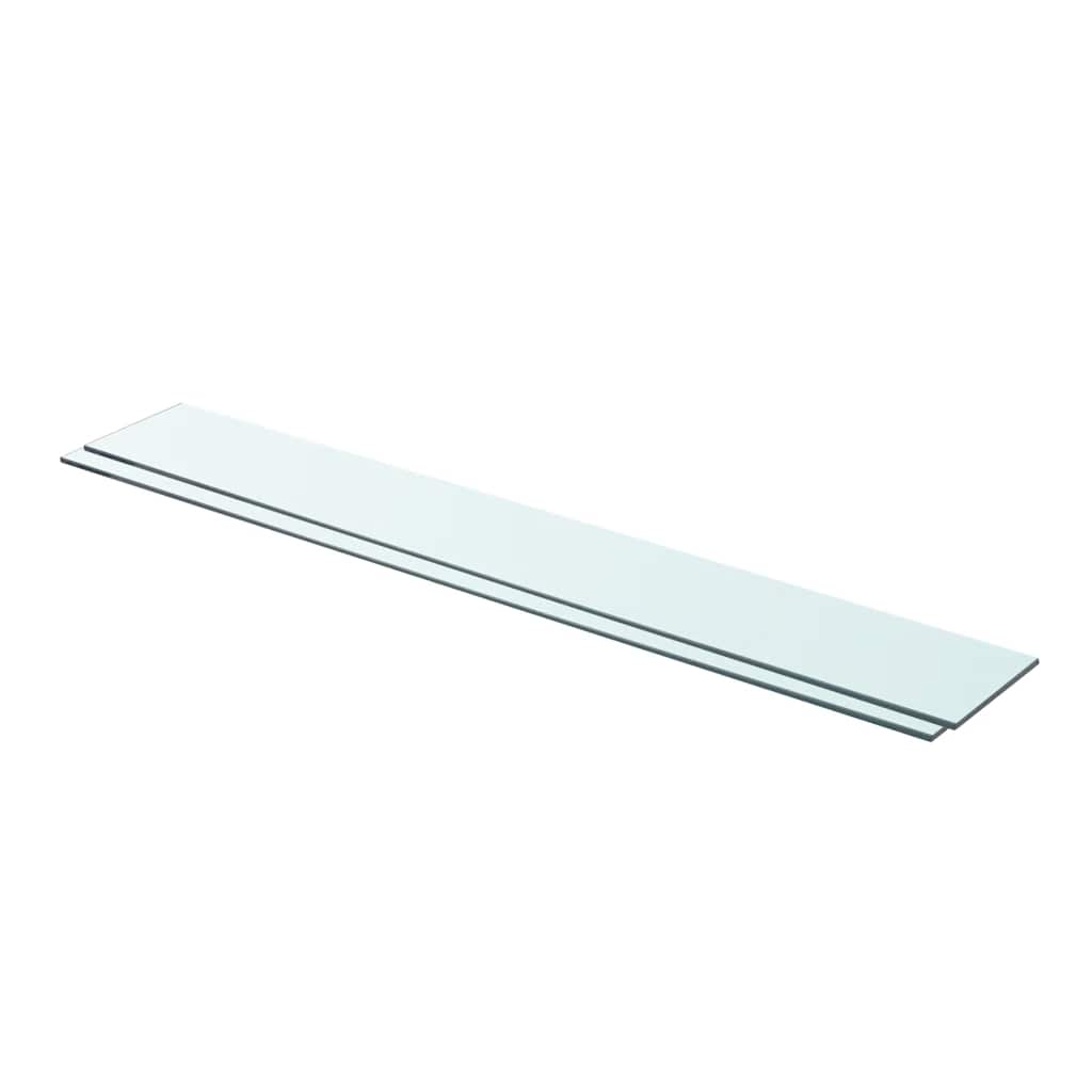 vidaXL Shelf Boards 2 pcs Glass Transparent 90 x 12 cm
