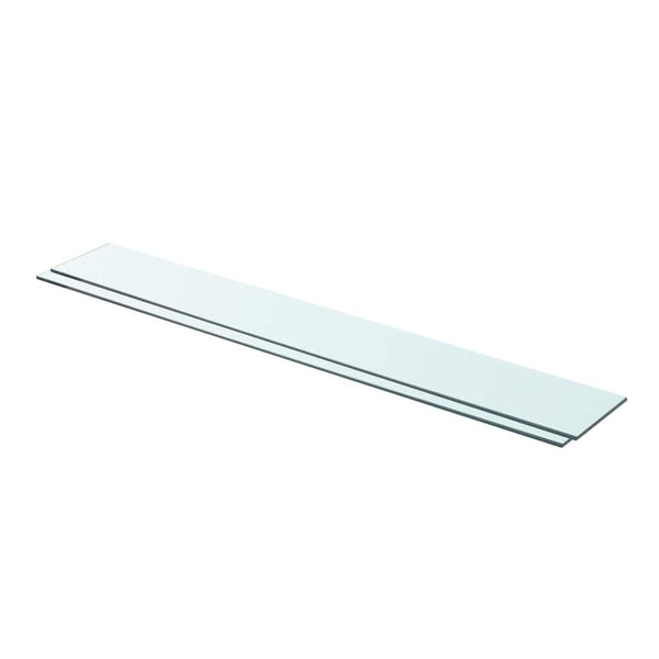vidaXL Shelf Boards 2 pcs Glass Transparent 90 x 12 cm