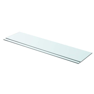 vidaXL Shelf Boards 2 pcs Glass Transparent 90x20 cm