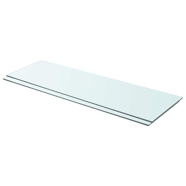 vidaXL Shelf Boards 2 pcs. Glass Transparent 90x30 cm
