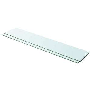vidaXL Shelf Boards 2 pcs. Glass Transparent 100x20 cm
