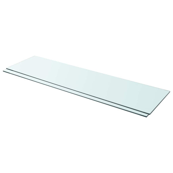 vidaXL Shelf Boards 2 pcs. Glass Transparent 110x30 cm