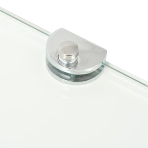 vidaXL Corner Shelves 2 pcs. with Chrome Brackets Glass Transparent