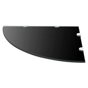 vidaXL Corner Shelves 2 pcs. with Chrome Brackets Glass Black