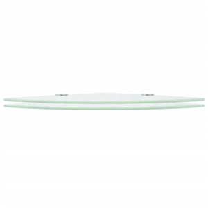 vidaXL Corner Shelves 2 pcs. with Chrome Brackets Glass White 35x35 cm
