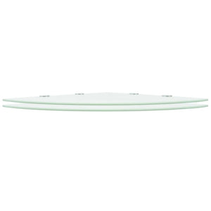 vidaXL Corner Shelves 2 pcs. with Chrome Brackets Glass White 45x45cm