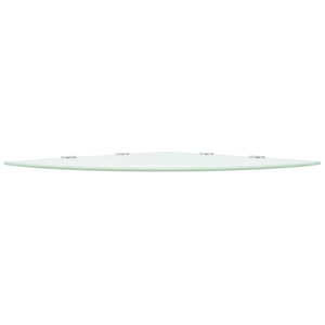 vidaXL Corner Shelves 2 pcs. with Chrome Brackets Glass White 45x45cm