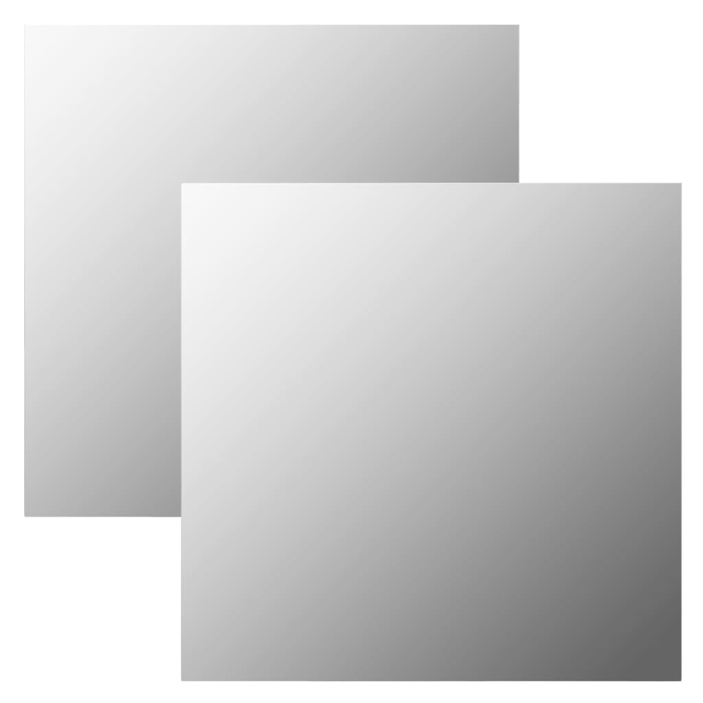 vidaXL Wall Mirror 2 pcs. 50x50 cm Square Glass