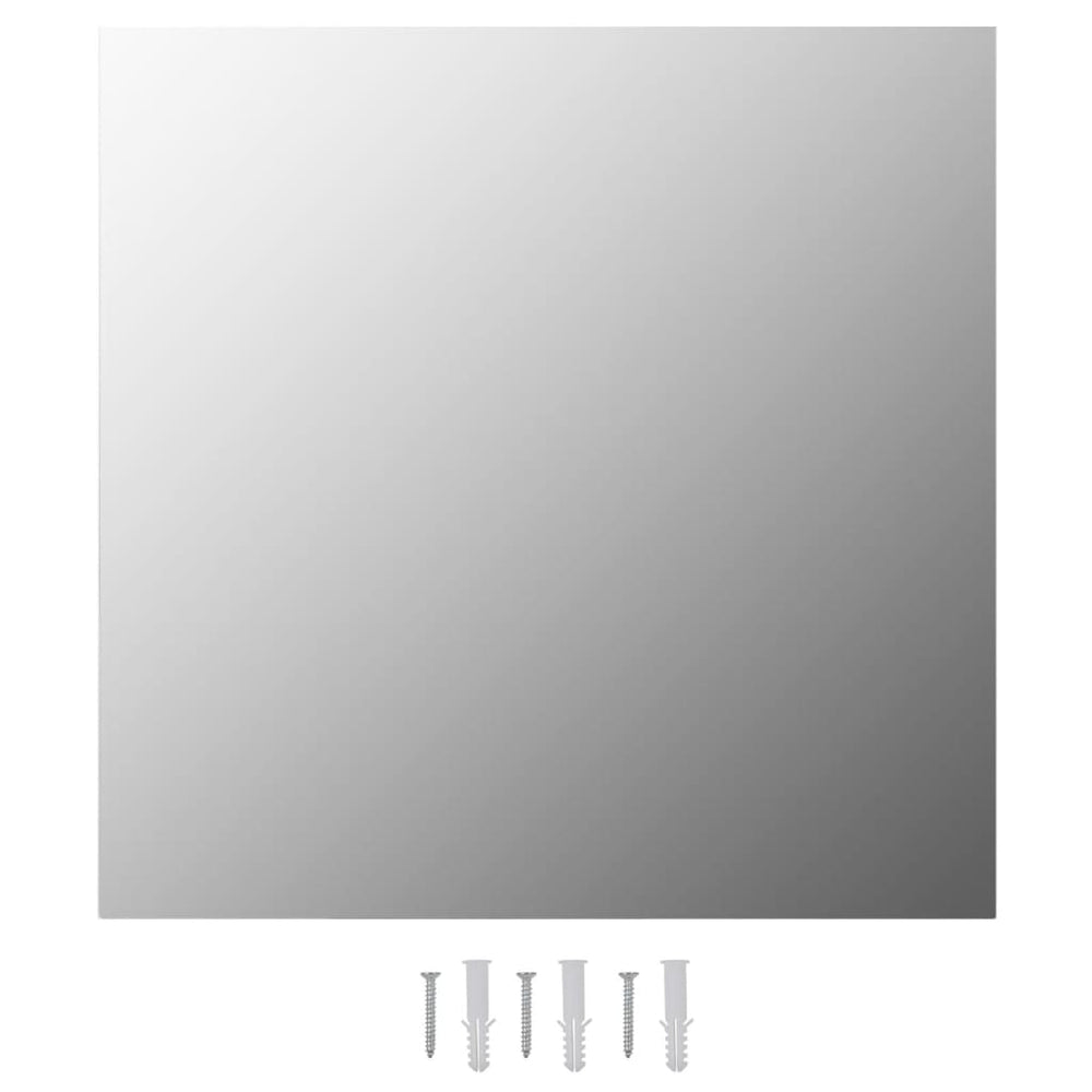 vidaXL Wall Mirror 2 pcs. 50x50 cm Square Glass