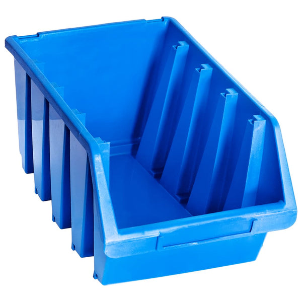 vidaXL Stacking Bins 14 pcs Blue Plastic
