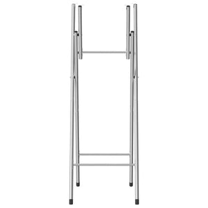vidaXL Bar Table Frame Foldable Silver 45x53x108 cm Galvanized Steel