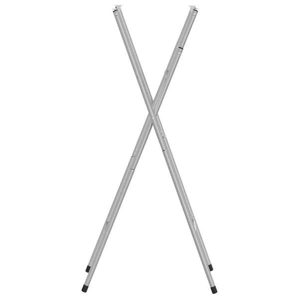 vidaXL Bar Table Frame Foldable Silver 45x53x108 cm Galvanized Steel