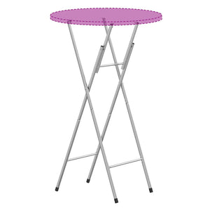 vidaXL Bar Table Frame Foldable Silver 45x53x108 cm Galvanized Steel